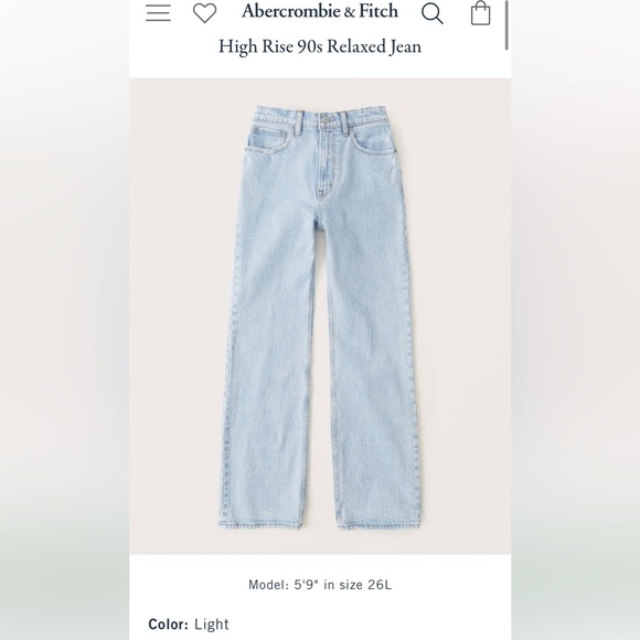 Abercrombie & Fitch High Rise 90s Relaxed Jean - Picture 2 of 2